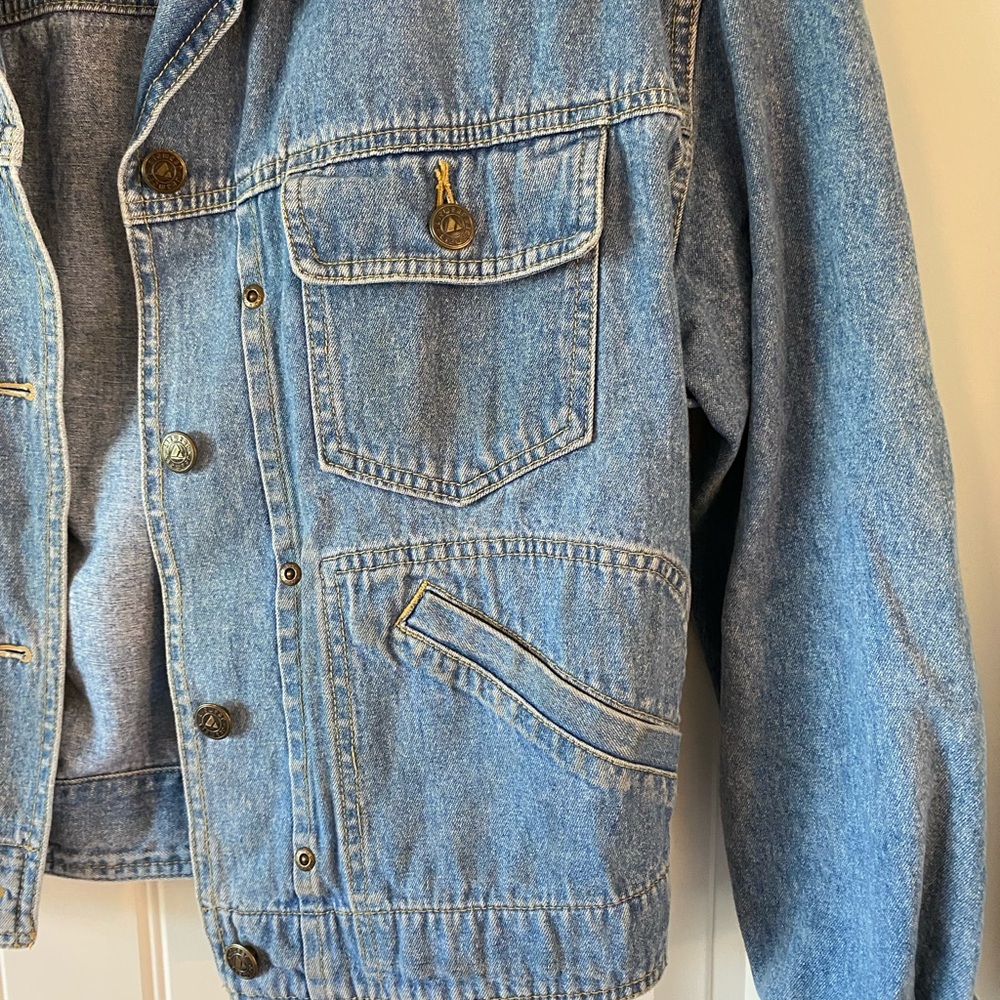 Liz Claiborne Vintage Blue Boxy Oversized Denim Jacket - Picture 2 of 9